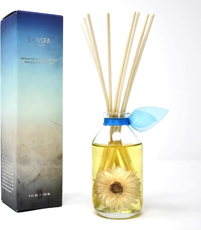 Ocean Flowers Diffuser Set, Coastal Decor, Home Fragrance, Spa Scent | Verbena, juniper, and lily profile, bathroom shelf, beach house, entryway, living room, home aroma