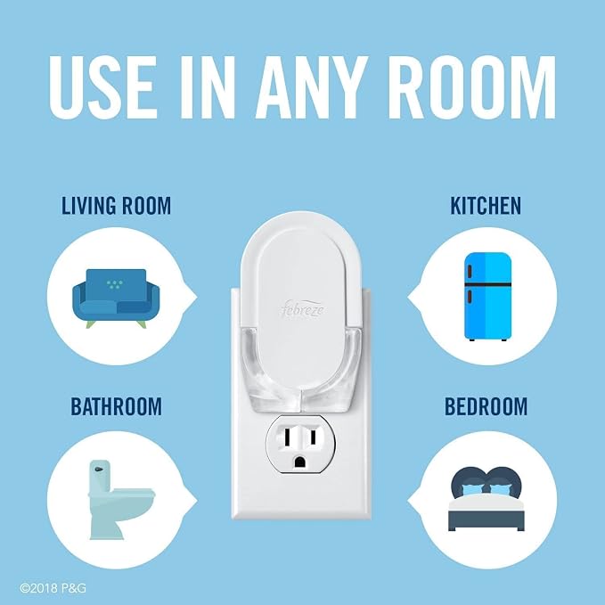 Febreze PLUG, Linen & Sky, Starter Kit & (2) .87 fl. oz. Refills