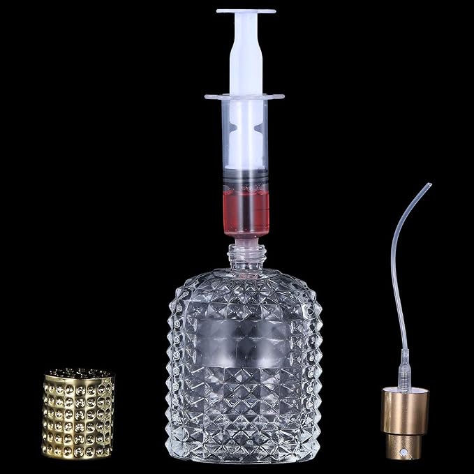 2 Pack 30ml Refillable Clear Glass Fine Mist Empty Spray Perfume Bottles, Atomizer Spray Bottle With 4 kinds of perfume dispenser (Silver cap and Gold cap)