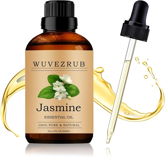 Jasmine Essential Oil 60ML - 100% Pure and Natural Oils for Aromatherapy Diffuser - 2 Fl Oz/Jasmine