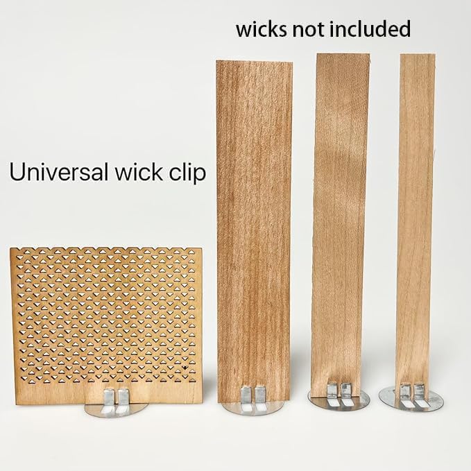 1000 pcs Wick Clip for Candle Making Wood Wick Holder Base Universal Wood Wick Clips Wooden Wicks Bases Metal Candle Wick Holders (Wicks not Included)