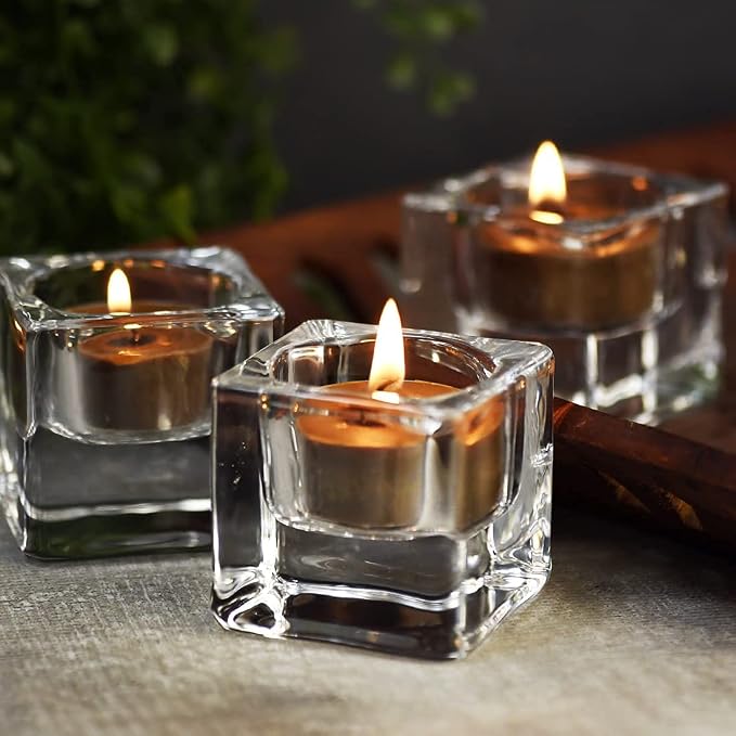 DEYBBY Scented Tealight Candles, Long Lasting Soywax Tea Candle Used for All of Holders|Clear Cup|12 Counts|Up to 4 Hour Burn Time|Coffee