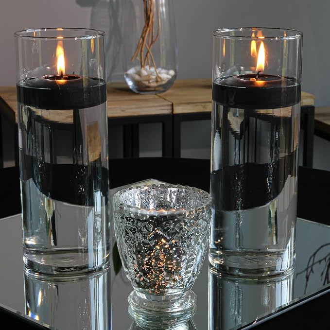 24 Black Richland Floating Candles 3"
