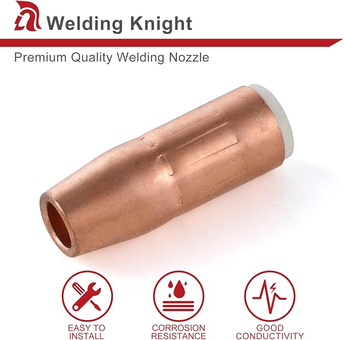 MIG Welding Nozzle N-M1200C 1/2" Orifice for Miller MDX Series Fits Miller MDX-250 MIG Gun (5-PK)