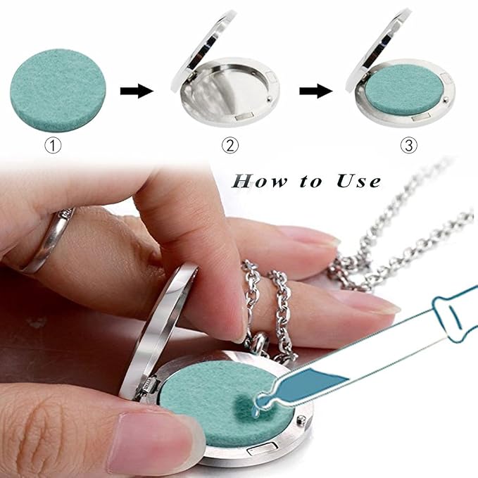 Aromatherapy Essential Oil Diffuser Necklace Stainless Steel lnspirational Locket Pendant(Tree of Life)