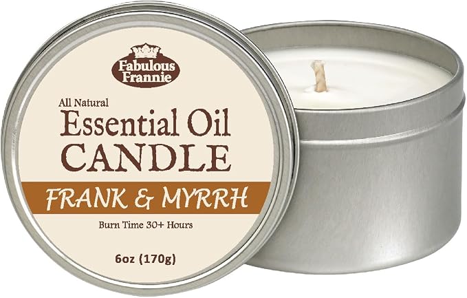 Fabulous Frannie All Natural Aromatherapy Soy Candle Travel tin Made with Pure Essential Oils 100 Hours Burn time 6oz (Chakra)