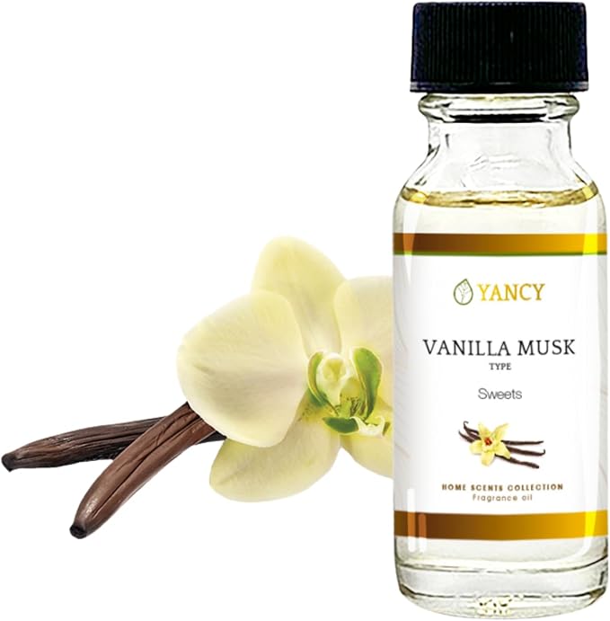 YANCY Vanilla Musk Home Collection Fragrance Oil (1/2 oz), Luxurious Vanilla and Musk Scent, Warm Fragrance for Diffusers, Oil Burners & Aroma Lamps, Cozy Scent for Relaxing Home Spaces