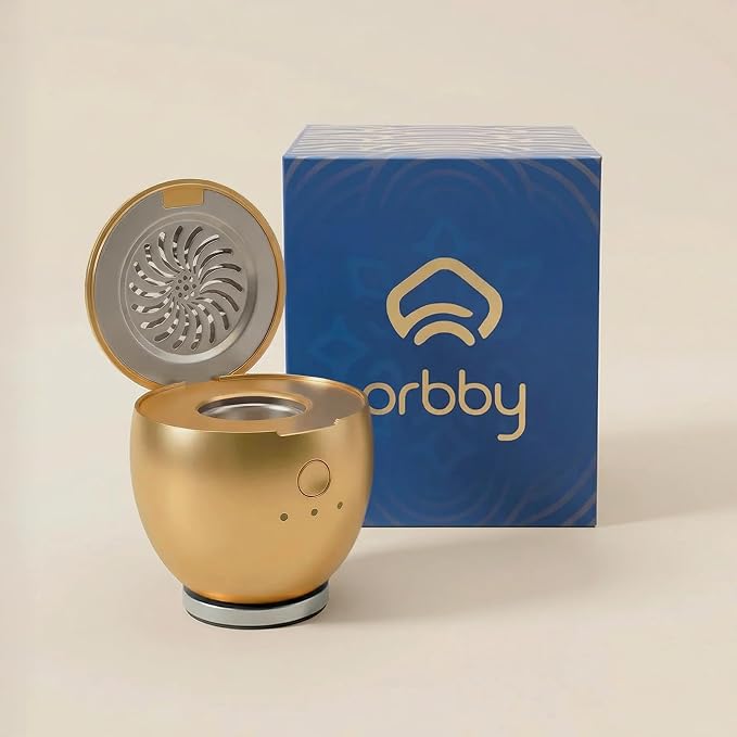 Orbby Aroma Diffuser for Home : Waterless, Cordless Electric Scent Air Freshener for Room, Office, Car, Automatic Timer, Portable Difusor de Aromas, No Pellets