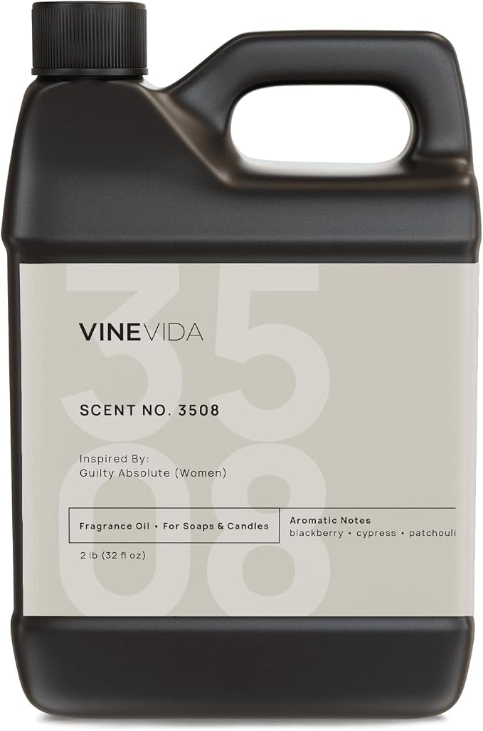 VINEVIDA Scent NO. 3508 Fragrance Oil - 32oz (2lbs) - Inspired by: Guilty Absolute (Women) Fragrance Oil for Candle Making - Made in USA Candle Scents Scents for Soap Making