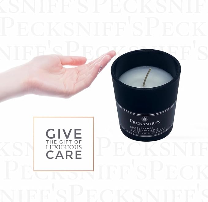 Pecksniffs Leather & Oakmoss Scented Candle | 1 Wick, 100g/3.5oz