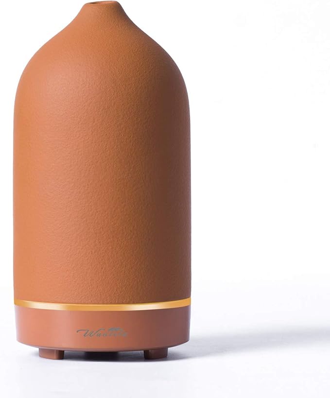 Essential Oil Diffuser,120ml Aromatherapy Ceramic Diffusers with Auto Shut Off Function for Home Office Room(Terracotta)