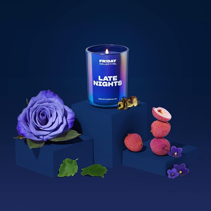 Friday Collective Late Nights and Day Party Candles Floral and Citrus Scents Made with Essential Oils 2 Pack 8 oz