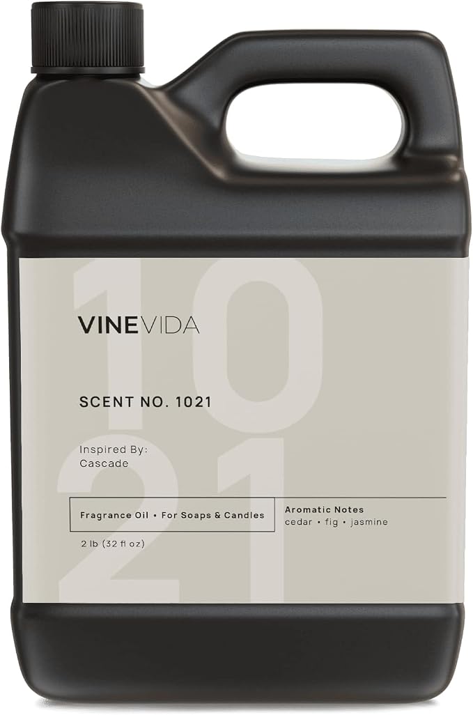 VINEVIDA Scent NO. 1021 Fragrance Oil - 32oz (2lbs) - Inspired by: Cascade Fragrance Oil for Candle Making - Made in USA Candle Scents Scents for Soap Making
