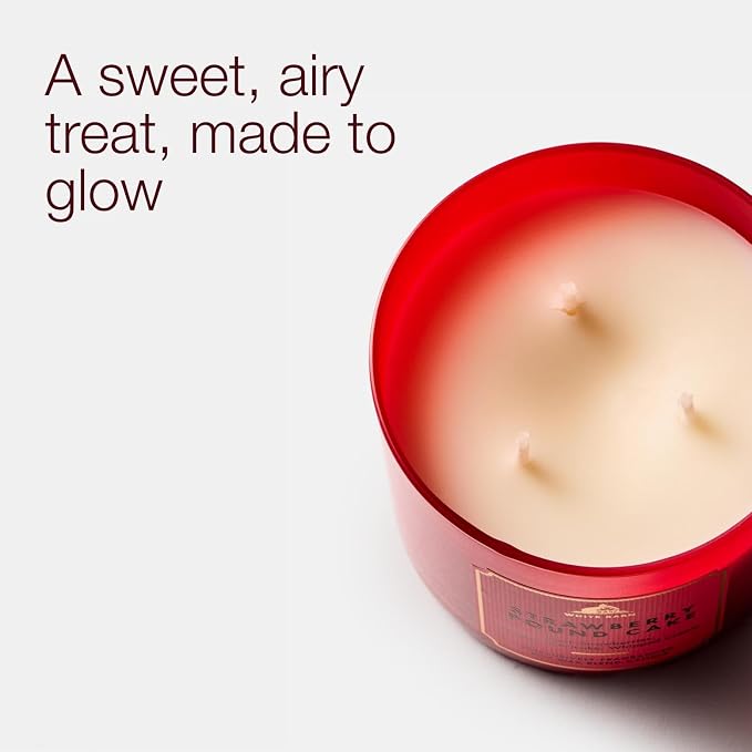 Bath & Body Works Strawberry Pound Cake 3-Wick Candle - Scented Candle for Home Use - Long-Lasting, Room-Filling Fragrance - High Fragrance Oil Concentration - Soy Wax Blend - 2-Pack