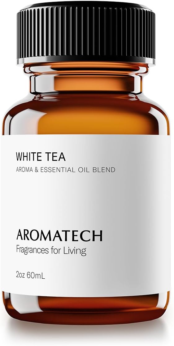 AromaTech White Tea Aroma Essential Oil Blend: Luxury Hotel Inspired Aromatherapy with White Tea, Orange & Palo Santo for Ultrasonic Diffusers & Nebulizers (60 mL)