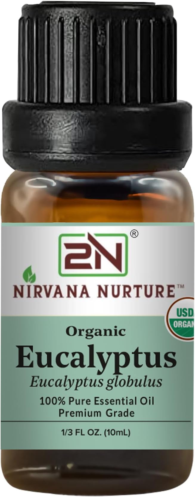 Eucalyptus Essential Oil, USDA Certified Organic, 100% Pure Undiluted, Aromatherapy Oil for Diffuser, Hair & Skin Care