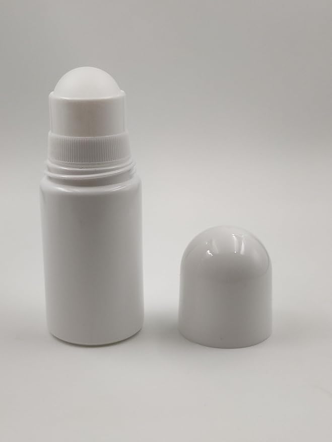 4Packs 30mL/50mL Empty Roll-on Bottle Plastic with Removable Cap for Easy Refills for Homemade Deodorants Essential Oil Blends (50mL)