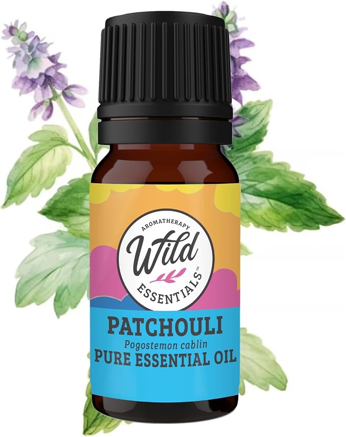 Wild Essentials Patchouli 100% Pure Essential Oil - 10ml, Therapeutic Grade, Made and Bottled in The USA, Relaxing, Grounding