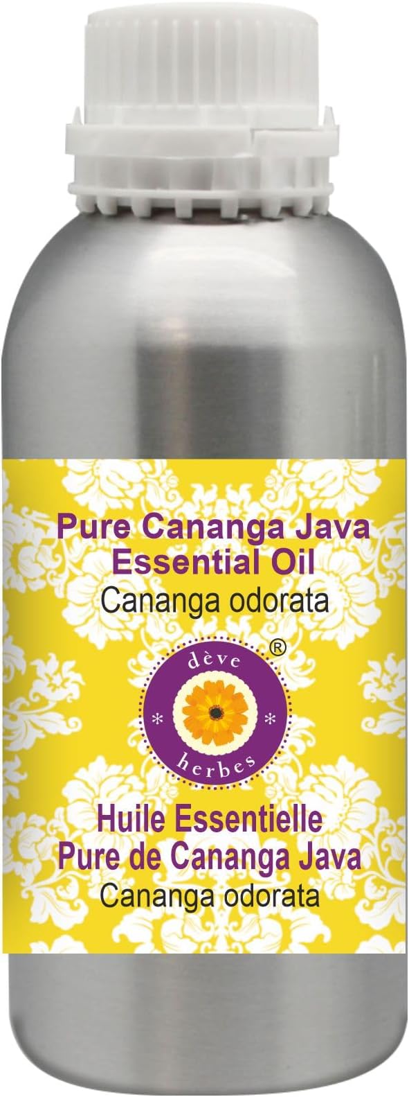 Deve Herbes Pure Cananga Java Essential Oil (Cananga odorata) Steam Distilled 630ml (21 oz)