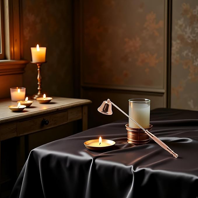 1Pc Rose Gold Candle Snuffer Accessories Vintage Decoration Candle Cover Tool Stainless Steel Smokeless Hand Kit Candle Safely Extinguish Accessories