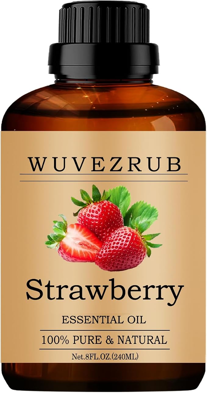 Strawberry Essential Oils, 240ML Pure and Natural Essential Oil for Aromatherapy Diffuser - Strawberry /8 Fl Oz