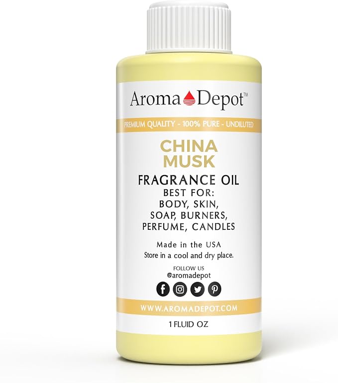 China Musk 1 oz. Perfume/Skin Oil Our Interpretation, Premium Quality I Uncut I Fragrance Oil I Scented Oil I Add Aroma to Your DIY Projects I Skin Safe