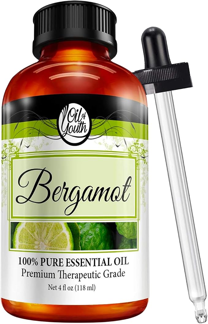 Oil of Youth Bergamot Essential Oil 4oz – Aromatherapy Oil for Diffusers