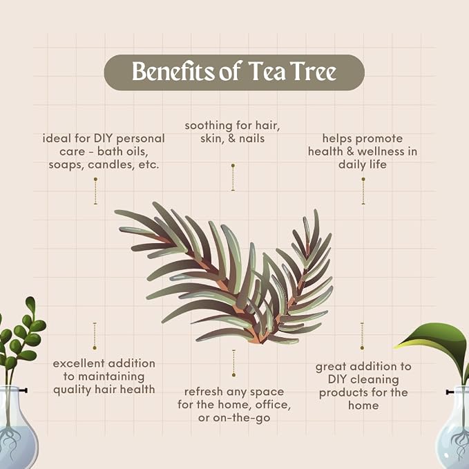 Tea Tree (Australia) Essential Oil - 8 fl oz (100% Pure & Uncut) Amber Glass Bottle w/Cap - GreenHealth