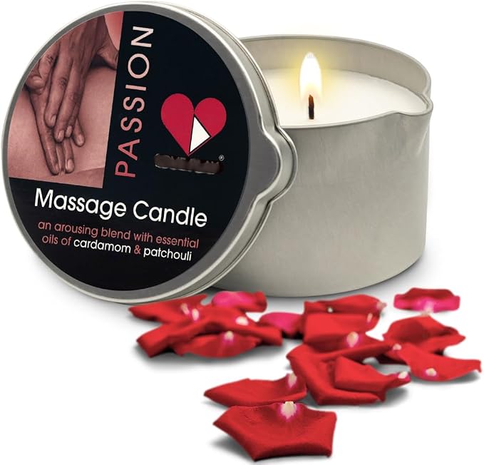 Massage Oil for Home Spa - Vegan Moisturizing Body Oil Candle for Relaxation - Hydrating Skin Care Massage Oils with Essential Oils (6.76oz)