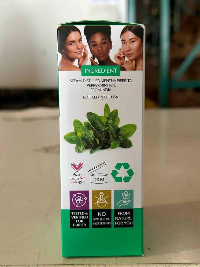artnaturals Peppermint Essential Oil (4.0 Fl Oz / 118ml) - 100% Pure Undiluted Premium Therapeutic Grade Mentha Peperita - Fresh Mint for Hair Growth and Skin - Aromatherapy Oil for Diffuser
