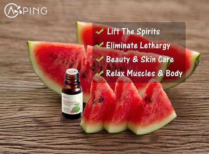 Watermelon Essential Oil - 100% Pure Organic Natural Plant (Citrullus lanatus) Watermelon Oil for Diffuser, Aroma, Massage, Perfume, 0.33oz