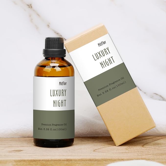Luxury Night Fragrance Oil, MitFlor Hotel Diffuser Scent Essential Oils, 3.38 OZ/100ML, Inspired by Marriott Hotel, Large Size Premium Fragrance Oil for Soap & Candle Making