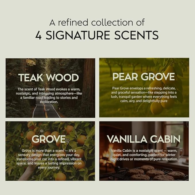 Hanging Air Freshener - Long Lasting Essential Oil Diffuser - Car Accessories for Men & Women - Pack of 2 Non-Toxic Car Air Freshener - 0.27FL OZ/8ML (Vanilla Cabin)