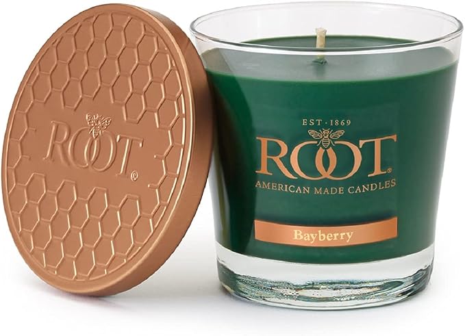 Root Candles Holiday Scented Candles Honeycomb Veriglass Premium Handcrafted Beeswax Blend Candle, Small, Bayberry