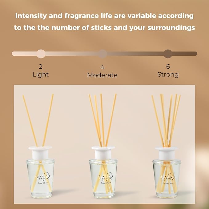 Reed Diffuser Set,100ml Fresh Linen Scented Oil with 6 Reed Sticks for Home,Office & Bathroom,Long-Lasting Fragrance for Families,Professionals & Pet-Friendly Spaces
