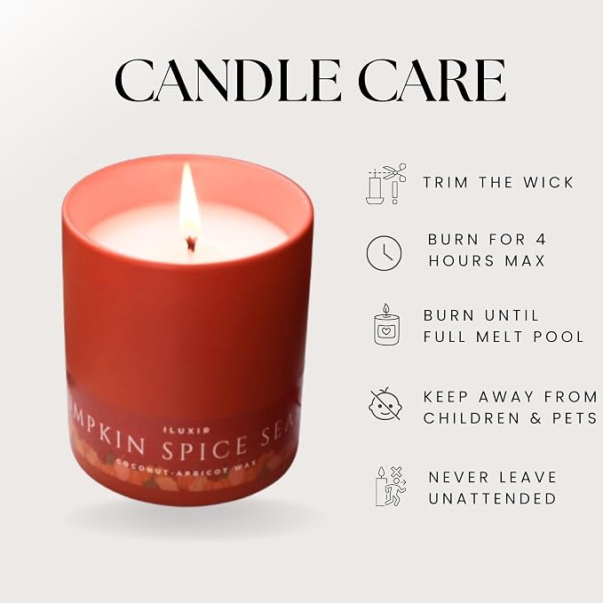 Pumpkin Spice Season Luxury Candle – Cinnamon Spiced Vanilla with Clove, Nutmeg & Buttercream – Handcrafted Vegan Coconut Wax, Phthalate-Free, Cruelty-Free – Cozy Fall Decor Tin Candle (13 oz.)