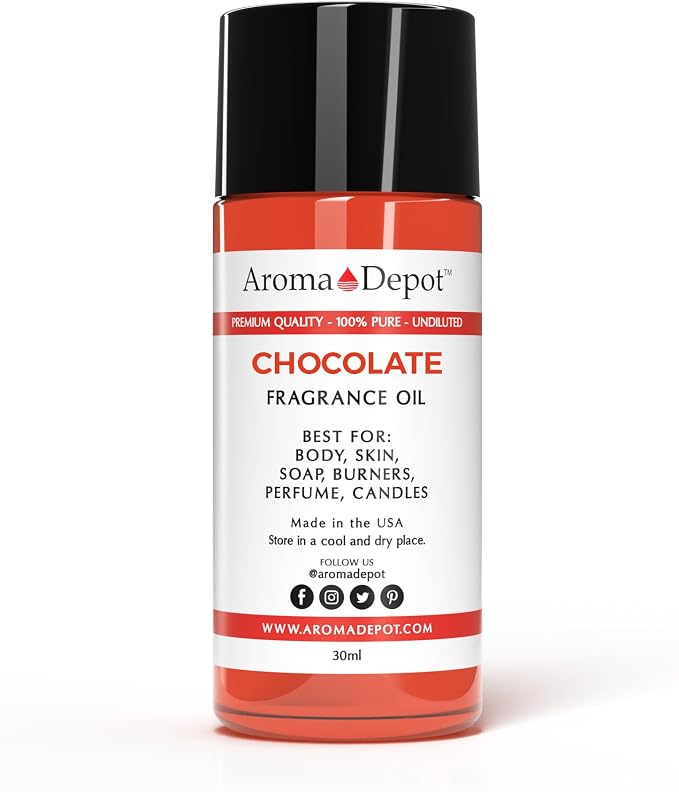 Chocolate Fragrance Oil 30 ml Perfume Skin Oil, Scented Oil, is Great for Candles, Bath Bombs, Body Butters, Creams & Lotions. Few Drops in The Diffuser, Burners, or Warmers.