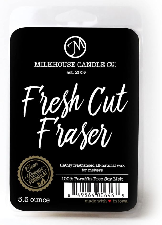 Milkhouse Candle Company Fresh Cut Fraser Wax Melts - Fraser Fir | Juniper | Sandalwood & Citrus Scented - 5.5 oz Soy Melts, Hand-Poured, Made in the USA