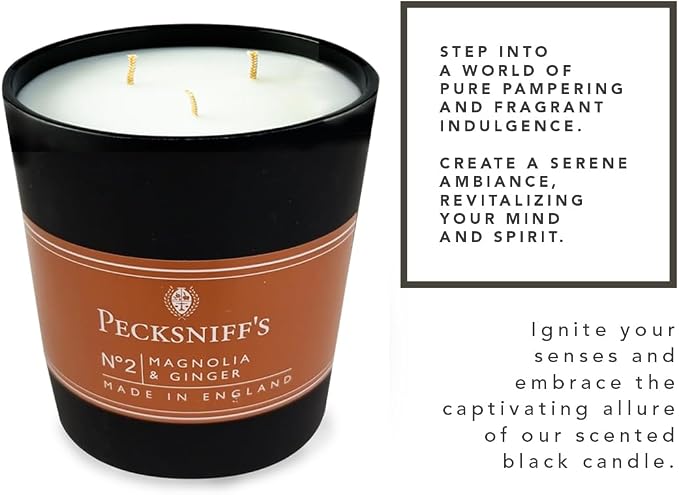 Pecksniff's Magnolia & Ginger Candle | 3 Wicks, 515g /18.16oz