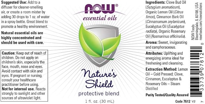 Now Foods Nature's Shield Oil Blend, 1 Fluid Ounce (2 Pack)