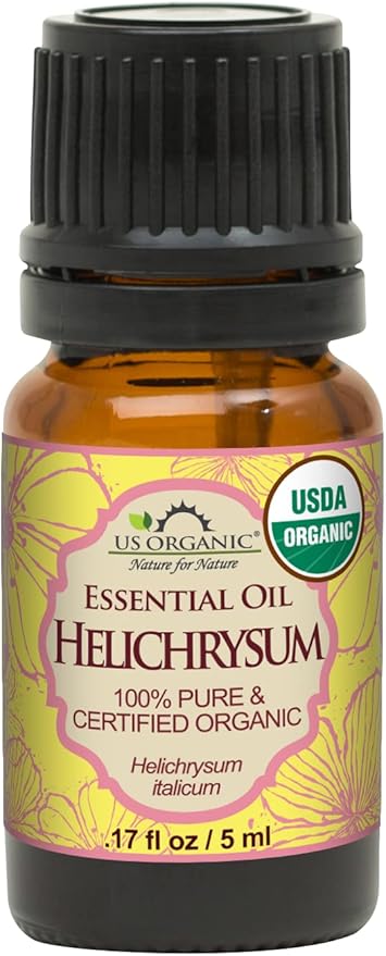 US Organic Helichrysum Essential Oil, USDA Certified Organic, Steam Distilled, Sourced from The Balkan Peninsula, High end Essential Oil (5 ml)