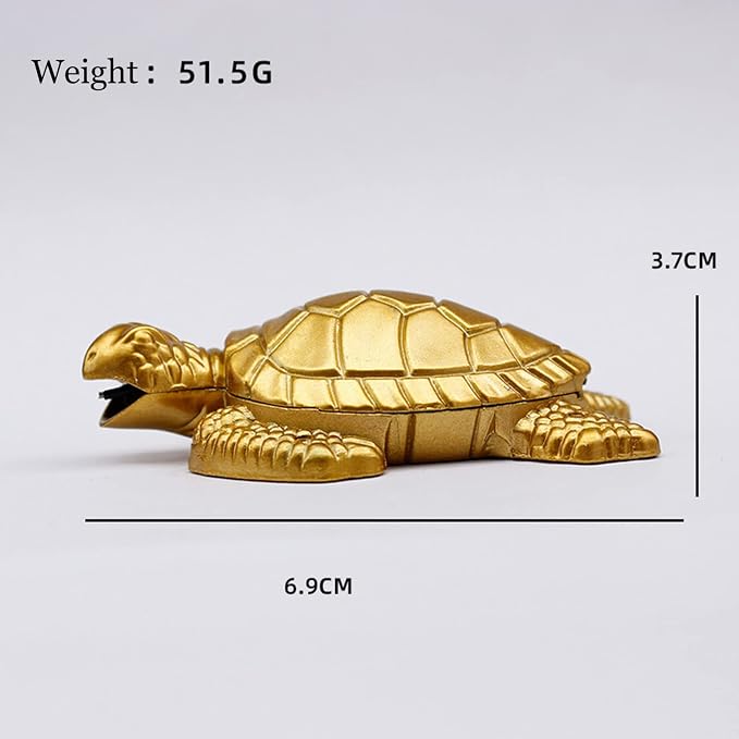 Creative Desktop Golden Turtle Butane Lighter - Cool Portable Gas Lighter With Adjustable Soft Flame, Refillable for Outdoor Indoor Use - Men's Boyfriend Gift