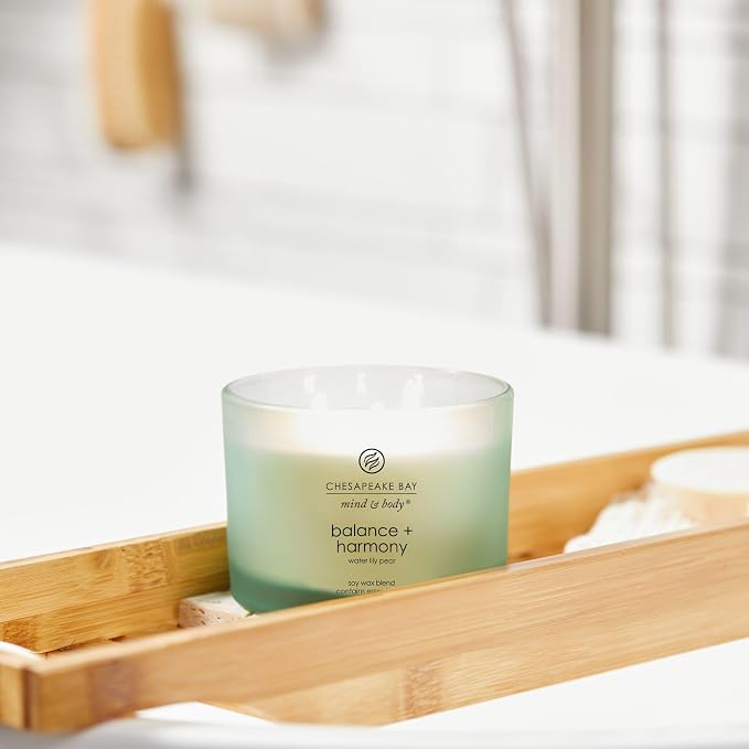 Chesapeake Bay Candle Scented Candle Balance + Harmony (Water Lily Pear) Coffee Table Home Décor