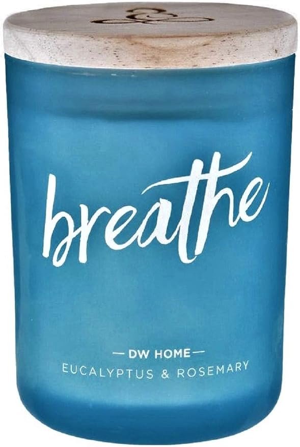 DW Home Zen Spa Series Eucalyptus & Rosemary Scented Candle for Home, 7.5 oz, Medium Single Wick Candle Jar, Up to 40H Burn Time, Luxury Scented Candle for Relaxation, Gifting, Home Décor