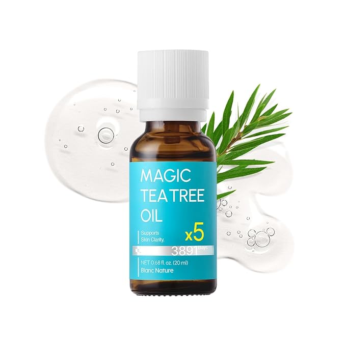 Magic Tea Tree Oil Spot Care for Face, Clarifying Facial Oil for Oily and Sensitive Skin, Lightweight and Fast Absorption, Vegan Korean Skincare, 0.68 fl oz (20ml)
