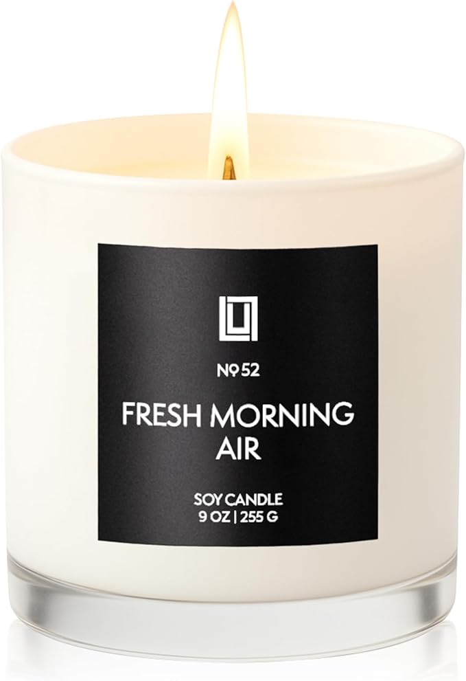 Lulu Candles | Fresh Morning Air | Luxury Scented Soy Jar Candle | Hand Poured in The USA | Highly Scented & Long Lasting (9 Oz.)
