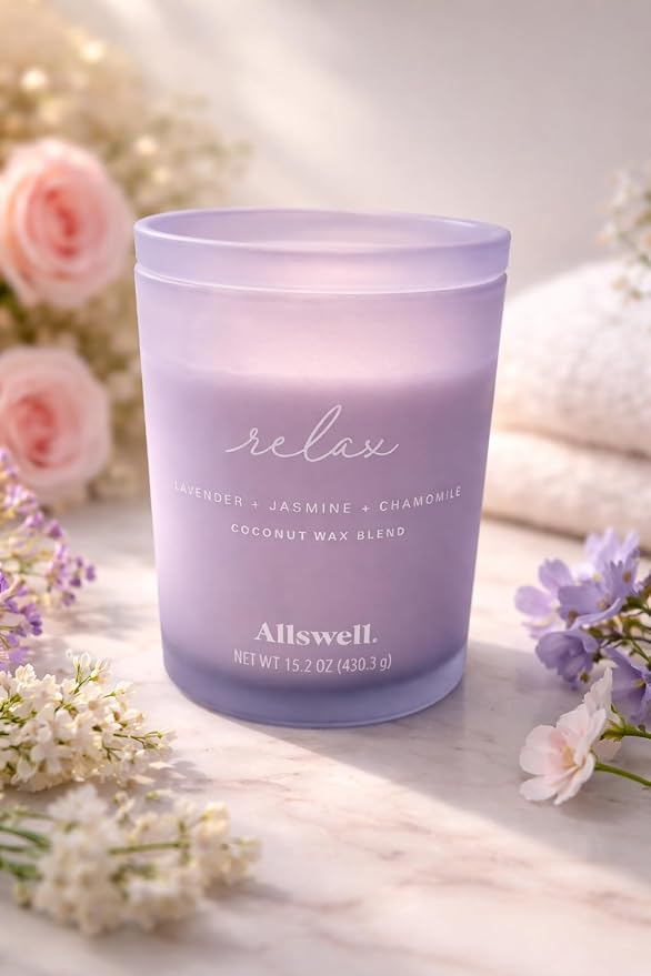 Relax Lavender Jasmine chamomine 15oz Scented 2-Wick Spar Candle