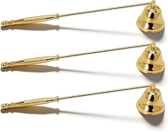 3 Pcs Candle Snuffer, Iron Plating Candle Snuffers Accessory, Candle Snuffer for Putting Out Candles Flame Safely, Scented Candles, Aromatherapy Candles