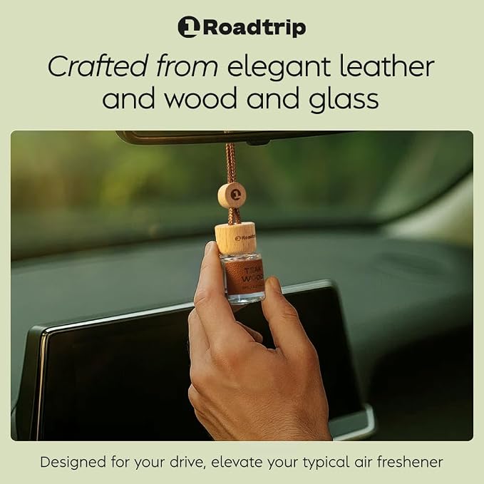 Hanging Car Air Freshener 2 Pack 8ML - Light Sandalwood Fragrance - Car Diffuser - Helps Reduce Odors - Car Interior Accessory