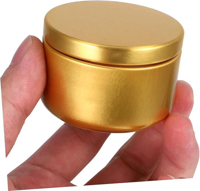 DIYEAH 24 Pcs Round Aluminum Candle Tins Bulk for DIY Candle Making Portable Metal Jars for Solid Aromatherapy Gift Containers for Crafts Candies and Small Storage